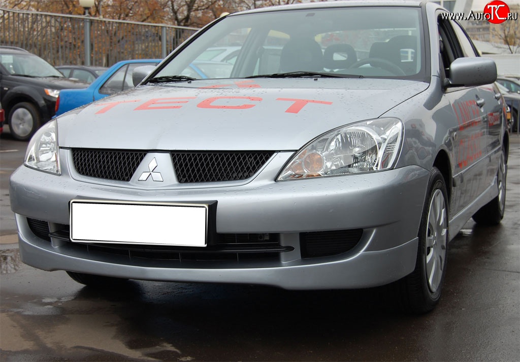 4 249 р. Накладка переднего бампера GT Dynamics Mitsubishi Lancer 9 1-ый рестайлинг универсал (2003-2005) (Неокрашенная)  с доставкой в г. Екатеринбург