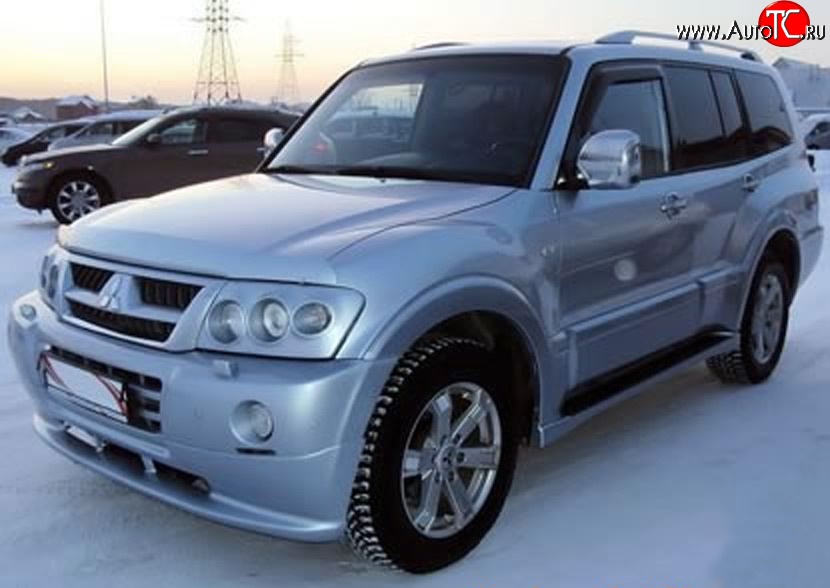 10 599 р. Накладка переднего бампера Sport Mitsubishi Pajero 3 V70 дорестайлинг (1999-2003) (Неокрашенная)  с доставкой в г. Екатеринбург