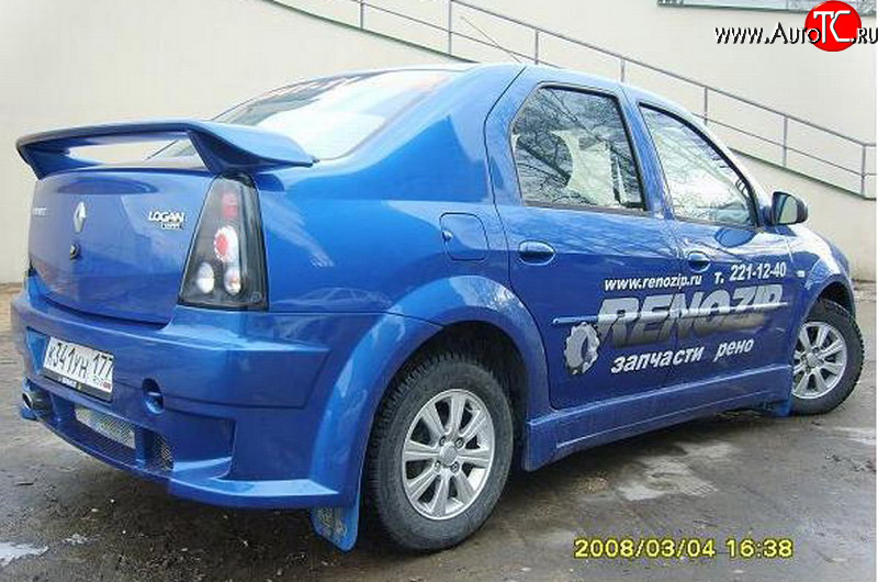 6 499 р. Низкий спойлер Power DM  Renault Logan  1 (2004-2010) дорестайлинг (Неокрашенный)  с доставкой в г. Екатеринбург