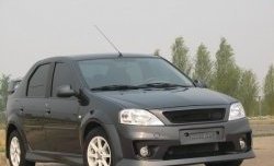 4 699 р. Пороги накладки Power DM 2 Renault Logan 1 рестайлинг (2010-2016) (Неокрашенные)  с доставкой в г. Екатеринбург. Увеличить фотографию 2