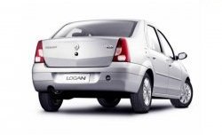 10 399 р. Задний бампер SAT Renault Logan 1 дорестайлинг (2004-2010) (Неокрашенный)  с доставкой в г. Екатеринбург. Увеличить фотографию 2