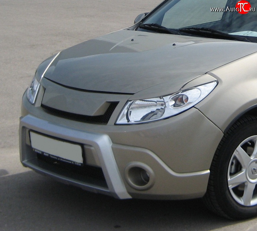 1 849 р. Реснички Kart RS Renault Sandero (BS) (2009-2014) (Неокрашенные)  с доставкой в г. Екатеринбург