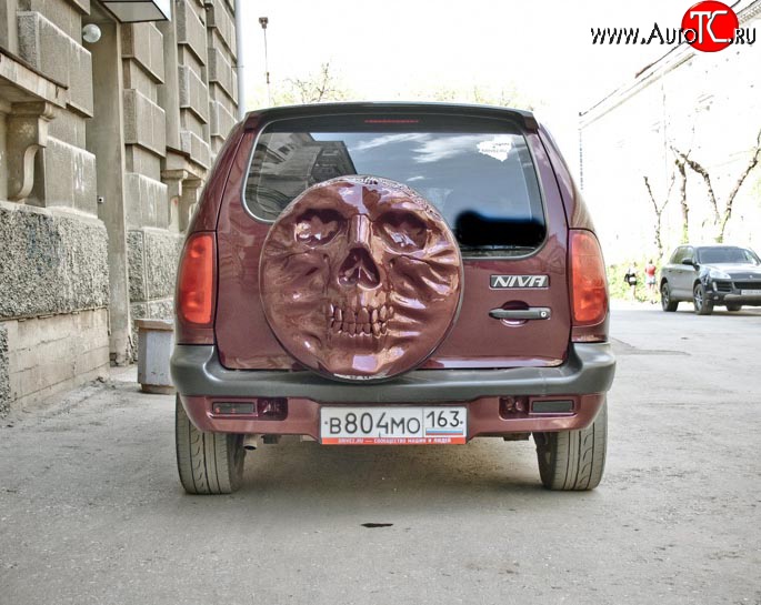 3 899 р. Чехол запасного колеса Трофей Снайпера Chevrolet Niva 2123 рестайлинг (2009-2020) (Неокрашенный)  с доставкой в г. Екатеринбург