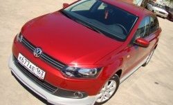 5 749 р. Накладка Racing на передний бампер  Volkswagen Polo  5 (2009-2015) седан дорестайлинг (Неокрашенная)  с доставкой в г. Екатеринбург. Увеличить фотографию 2