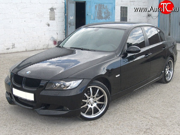 5 999 р. Накладка переднего бампера AC Shnitzer  BMW 3 серия  E90 (2004-2008) седан дорестайлинг (Неокрашенная)  с доставкой в г. Екатеринбург