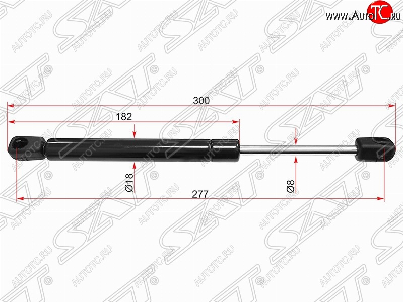 599 р. Упор капота SAT (газовый)  Audi A4  B5 8D2 седан (1994-2001), Audi TT  8N (1998-2006), Skoda Fabia  Mk1 (2004-2008), Volkswagen Bora (1998-2005), Volkswagen Jetta  A4 (1998-2005), Volkswagen Passat  B5 (1996-2000)  с доставкой в г. Екатеринбург