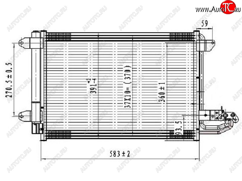 5 699 р. Радиатор кондиционера SAT  Audi A3 (8PA хэтчбэк 5 дв.,  8P1 хэтчбэк 3 дв.), TT (8J), Seat Altea (5P), Leon (1P хэтчбэк 5 дв.), Toledo (универсал,  5P), Skoda Octavia (A5), Superb (B6 (3T),  B6 (3T5),  (B6) 3T), Yeti, Volkswagen Eos, Golf (5,  6), Jetta (A5), Scirocco (дорестайлинг,  рестайлинг), Touran (1T)  с доставкой в г. Екатеринбург