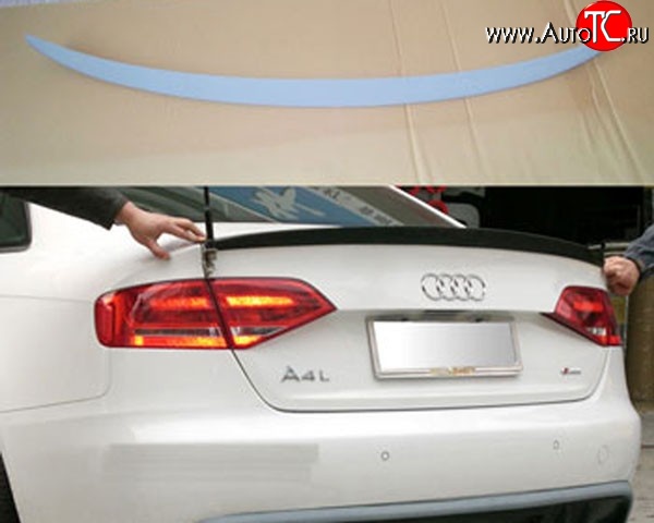 3 399 р. Лип спойлер АВТОКРАТ  Audi A4  B8 (2007-2011) дорестайлинг, седан (Неокрашенный)  с доставкой в г. Екатеринбург