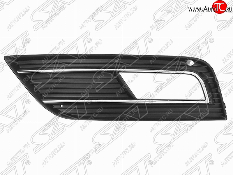 749 р. Левая оправа противотуманной фары SAT  Audi A4  B8 (2011-2015) рестайлинг, седан, рестайлинг, универсал (Неокрашенная)  с доставкой в г. Екатеринбург