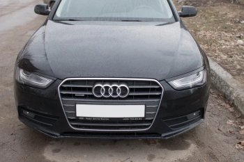 1 139 р. Реснички на фары KURAJ Audi A4 B8 дорестайлинг, седан (2007-2011) (Неокрашенные)  с доставкой в г. Екатеринбург. Увеличить фотографию 2