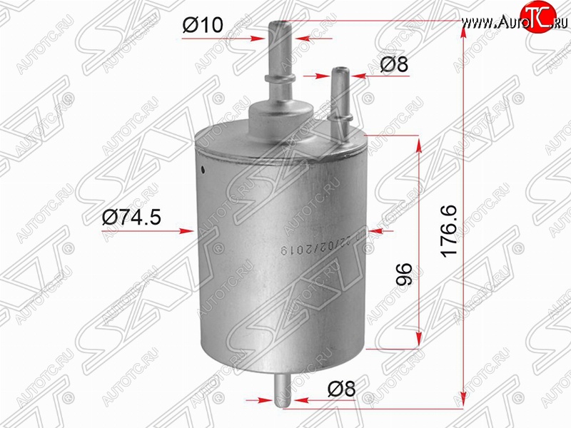 1 579 р. Топливный фильтр SAT (1.8/2.4/3.0/4.2) Audi A6 C6 дорестайлинг, седан (2004-2008)  с доставкой в г. Екатеринбург