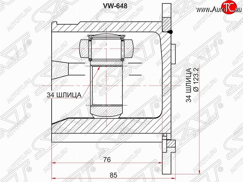 3 299 р. Шрус SAT (внутренний)  Audi A4 ( B6,  B7) - A8  D3  с доставкой в г. Екатеринбург