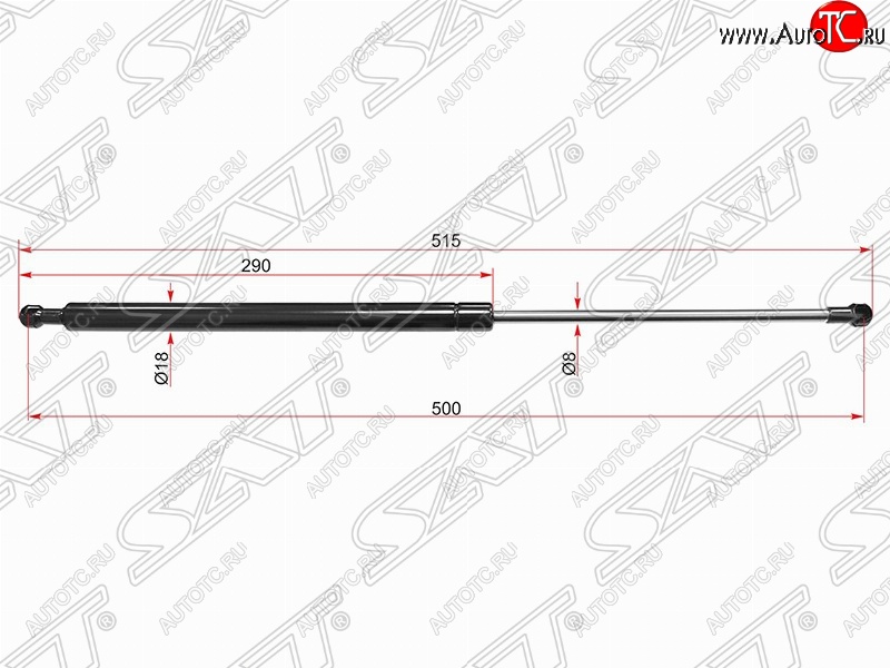 559 р. Упор крышки багажника SAT (газовый)  Audi A4  B6 (2000-2006) универсал  с доставкой в г. Екатеринбург