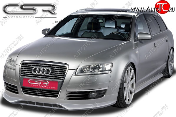 4 999 р. Накладка на передний бампер CSR v2 Audi A6 C6 дорестайлинг, седан (2004-2008)  с доставкой в г. Екатеринбург