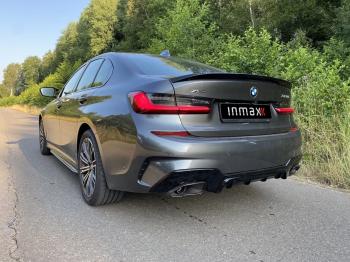 Диффузор заднего бампера М-Perfomance 340 BMW 3 серия G20 седан (2018-2022) Inmax  (цвет: черный глянец)