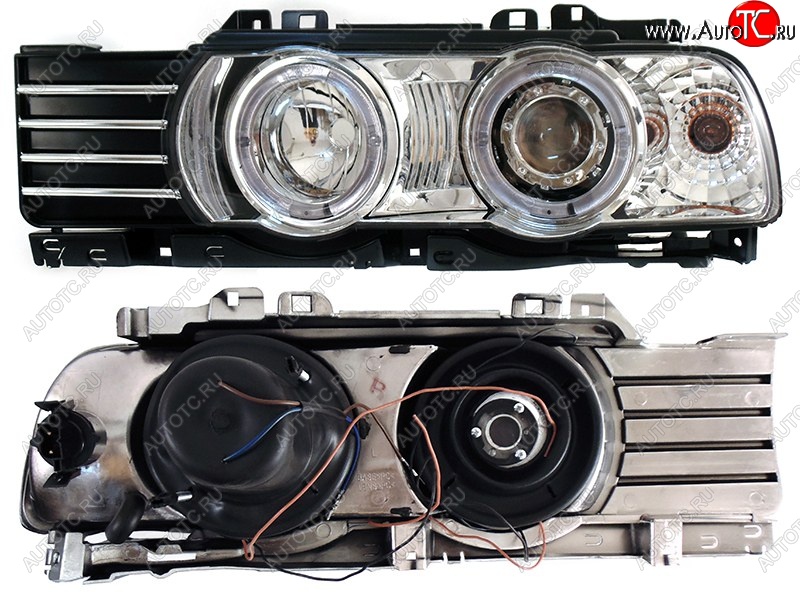 3 899 р. Левая передняя фара SAT (цельная с габаритом) BMW 5 серия E34 седан дорестайлинг (1988-1994)  с доставкой в г. Екатеринбург