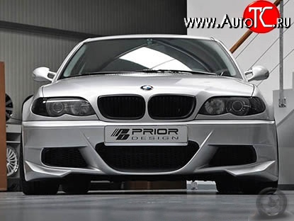 11 799 р. Передний бампер Prior Design BMW 3 серия E46 седан дорестайлинг (1998-2001) (Неокрашенный)  с доставкой в г. Екатеринбург