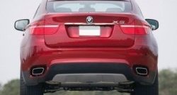 3 149 р. Накладка на крышку багажника СТ BMW X6 E71 дорестайлинг (2008-2012)  с доставкой в г. Екатеринбург. Увеличить фотографию 2