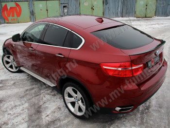 4 649 р. Лип спойлер Tuning-Sport  BMW X6  E71 (2008-2014) дорестайлинг, рестайлинг (Неокрашенный)  с доставкой в г. Екатеринбург. Увеличить фотографию 2