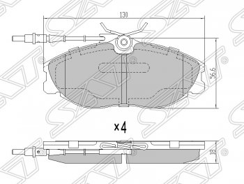 Колодки тормозные SAT (передние) CITROEN Xsara N0 хэтчбэк 3 дв. 2-ой рестайлинг (2003-2005)