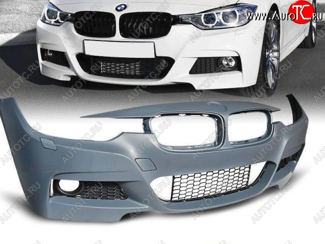 29 949 р. Передний бампер M-pakiet BMW 3 серия F30 седан дорестайлинг (2012-2015) (Неокрашенный)  с доставкой в г. Екатеринбург