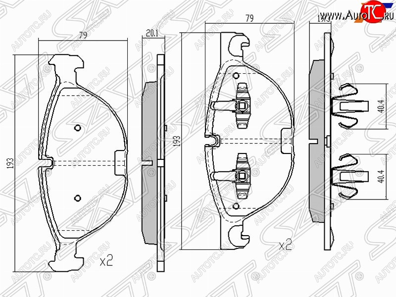 2 449 р. Комплект тормозных колодок SAT (передние)  BMW X5 ( E70,  F15) - X6 ( E71,  F16)  с доставкой в г. Екатеринбург