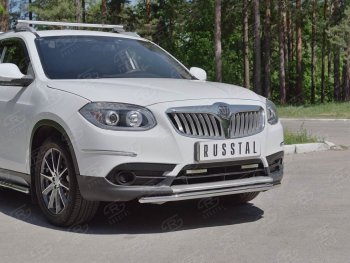 8 799 р. Одинарная защита переднего бампера из трубы d42 мм Russtal  Brilliance V5 (2012-2018)  с доставкой в г. Екатеринбург. Увеличить фотографию 3