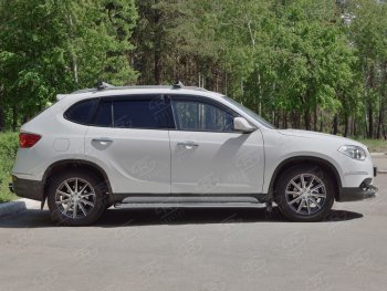 Порожки для ног (Ø42 мм) Russtal Brilliance V5 (2012-2018)  (лист - алюминий, профиль - сталь)