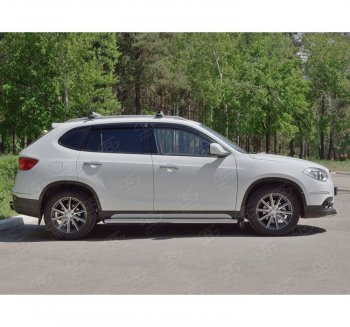 13 849 р. Защита порогов из круглой трубы d63 мм Russtal v1 Brilliance V5 (2012-2018)  с доставкой в г. Екатеринбург. Увеличить фотографию 2