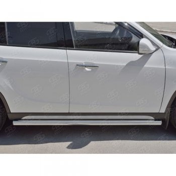 13 849 р. Защита порогов из круглой трубы d63 мм Russtal v3 Brilliance V5 (2012-2018)  с доставкой в г. Екатеринбург. Увеличить фотографию 2