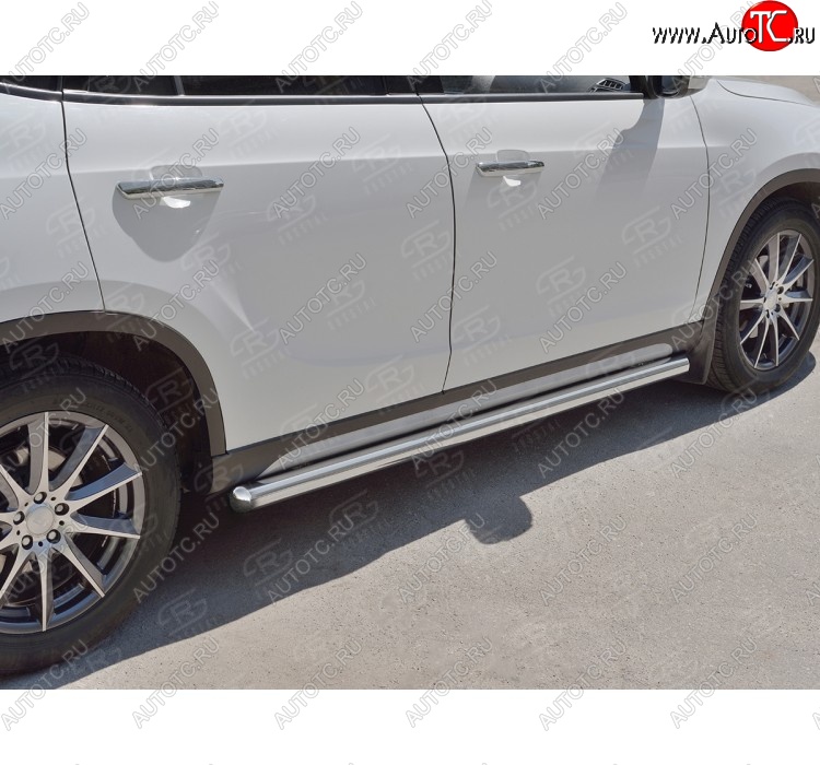 13 849 р. Защита порогов из круглой трубы d63 мм Russtal v3 Brilliance V5 (2012-2018)  с доставкой в г. Екатеринбург