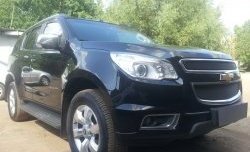 1 469 р. Сетка в решетку радиатора (верхняя) Russtal  Chevrolet Trailblazer  GM800 (2012-2016) дорестайлинг (черная)  с доставкой в г. Екатеринбург. Увеличить фотографию 3