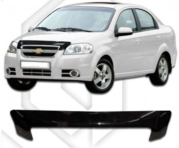 Дефлектор капота CA-Plastiс Chevrolet (Шевролет) Aveo (Авео)  T250 (2006-2011) T250 седан рестайлинг