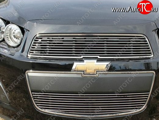 5 499 р. Декоративные вставки решетки радиатора и переднего бампера CT Chevrolet Aveo T300 хэтчбек (2011-2015) (Неокрашенная)  с доставкой в г. Екатеринбург