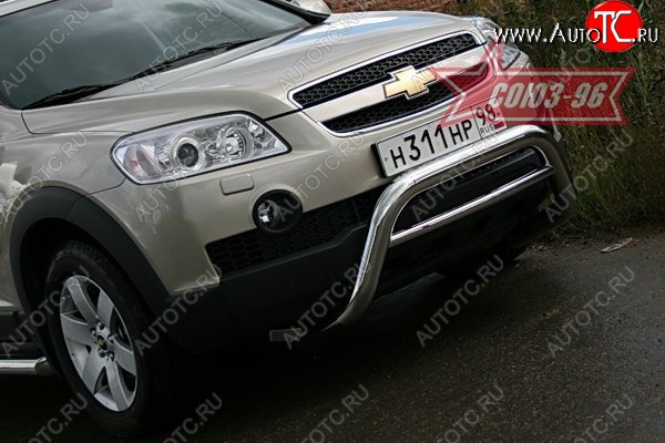 18 314 р. Защита переднего бампера Souz-96 (d76) Chevrolet Captiva  дорестайлинг (2006-2011)  с доставкой в г. Екатеринбург