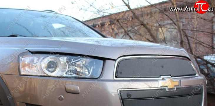 599 р. Зимняя заглушка решетки радиатора Стрелка 11 Премиум Chevrolet Captiva 2-ой рестайлинг (2013-2016)  с доставкой в г. Екатеринбург