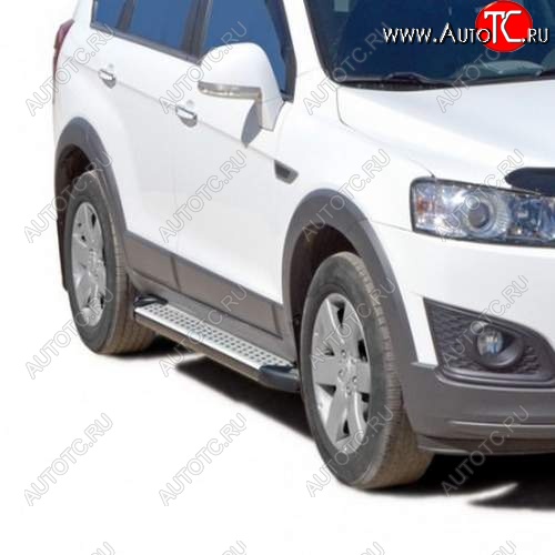 25 999 р. Порожки для ног Бумер (алюминий)  Chevrolet Captiva (2011-2013) 1-ый рестайлинг  с доставкой в г. Екатеринбург