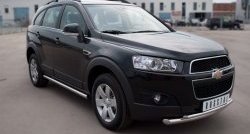 15 999 р. Защита переднего бампера (2 трубыØ63 и 42 мм, нержавейка) SLITKOFF Chevrolet Captiva  дорестайлинг (2006-2011)  с доставкой в г. Екатеринбург. Увеличить фотографию 4