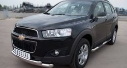 20 349 р. Защита переднего бампера (2 трубыØ76 и 63 мм, нержавейка) Russtal Chevrolet Captiva 1-ый рестайлинг (2011-2013)  с доставкой в г. Екатеринбург. Увеличить фотографию 4