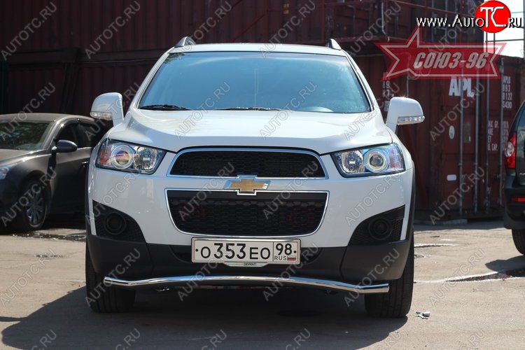 16 469 р. Защита переднего бампера одинарная Souz-96 Premium (d60) Chevrolet Captiva 1-ый рестайлинг (2011-2013)  с доставкой в г. Екатеринбург