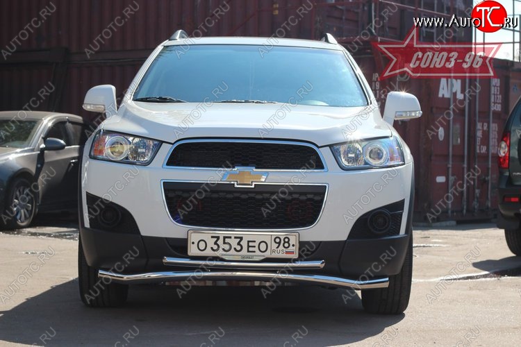 22 679 р. Защита переднего бампера одинарная Souz-96 Premium (d60/42) Chevrolet Captiva 1-ый рестайлинг (2011-2013)  с доставкой в г. Екатеринбург