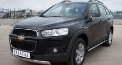 14 999 р. Защита переднего бампера (Ø75х42 мм, нержавейка) Russtal Chevrolet Captiva 1-ый рестайлинг (2011-2013)  с доставкой в г. Екатеринбург. Увеличить фотографию 4