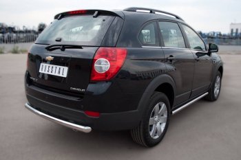 13 299 р. Защита порогов из круглой трубы d63 мм Russtal v3 Chevrolet Captiva 1-ый рестайлинг (2011-2013)  с доставкой в г. Екатеринбург. Увеличить фотографию 2