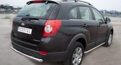 13 849 р. Защита порогов из круглой трубы диаметром 63 мм Russtal Chevrolet Captiva 1-ый рестайлинг (2011-2013) (Защита порогов с со скосами на торцах (вариант 1))  с доставкой в г. Екатеринбург. Увеличить фотографию 4