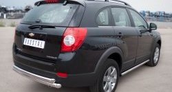 13 849 р. Защита порогов из круглой трубы диаметром 63 мм Russtal Chevrolet Captiva 1-ый рестайлинг (2011-2013) (Защита порогов с со скосами на торцах (вариант 1))  с доставкой в г. Екатеринбург. Увеличить фотографию 8