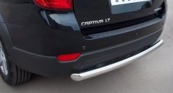 15 349 р. Одинарная защита заднего бампера из трубы диаметром 63 мм SLITKOFF Chevrolet Captiva 1-ый рестайлинг (2011-2013)  с доставкой в г. Екатеринбург. Увеличить фотографию 2