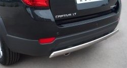 4 879 р. Защита заднего бампера (Ø75x42 мм, нержавейка) Russtal Chevrolet Captiva 1-ый рестайлинг (2011-2013)  с доставкой в г. Екатеринбург. Увеличить фотографию 2