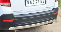 14 999 р. Защита заднего бампера (Ø75x42 мм, нержавейка) Russtal Chevrolet Captiva 2-ой рестайлинг (2013-2016)  с доставкой в г. Екатеринбург. Увеличить фотографию 2