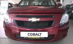 2 089 р. Нижняя сетка на бампер Russtal (черная) Chevrolet Cobalt седан дорестайлинг (2011-2016)  с доставкой в г. Екатеринбург. Увеличить фотографию 7