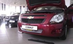 2 189 р. Нижняя сетка на бампер Russtal (хром)  Chevrolet Cobalt (2011-2016) седан дорестайлинг  с доставкой в г. Екатеринбург. Увеличить фотографию 3